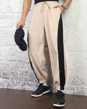 Shein Contrast Panelled Elasticated Drawstring Waist Joggers-picture-11