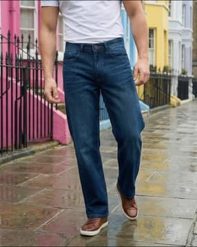 Shein Full Length Fly With Button Closure Mid Wash Jeans-picture-16
