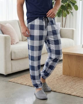 Shein Ankle Length Checked Jogger Style Pyjama-picture-17