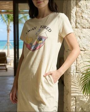 Shein Short Sleeve Looney Tunes Print Mini Nightshirt-picture-30