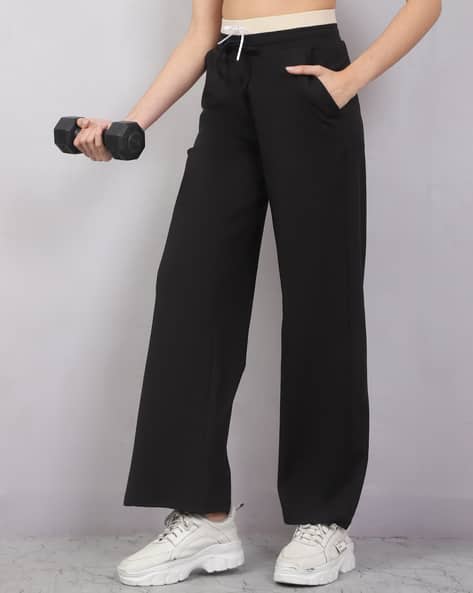 Product image of Shein Shein High
                              Rise Contrast Waistband Wide Track Pant