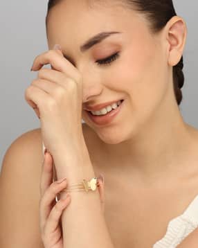 Shein Women Gold Butterfly Decor Open Cuff Bracelet-picture-11