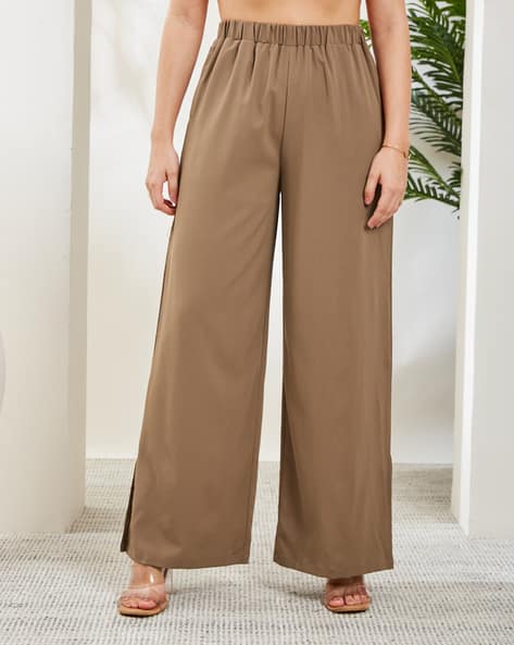 Product image of
                        Shein Shein Full Length Elasticated Waist Slit
                        Hem Palazzo