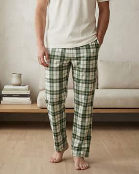 Shein Elasticated Drawstring Waist Checked Pyjama-picture-28