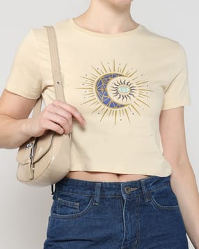 Shein Short Sleeve Graphic Chest Print Crew Tshirt-picture-15