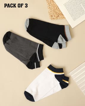 Shein Men Combo of 3 Colour-Blocked Everyday Socks-picture-34