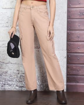 Shein Shein Women Ankle Length Semi Elasticated Waist Cargo Jeans
