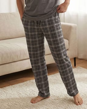 Shein Elasticated Drawstring Waist Checked Pyjama-picture-15
