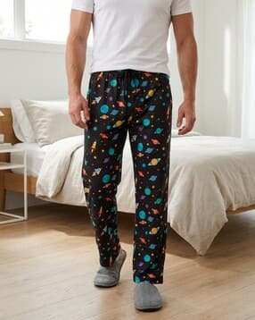 Shein Elasticated Drawstring Waist Novelty Print Pyjama-picture-34