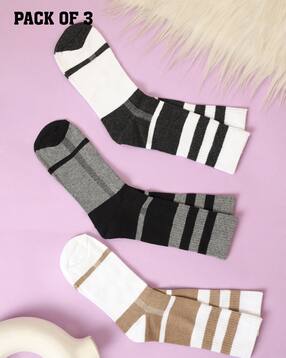 Shein Men Combo Of 3 Colour-Blocked Everyday Socks-picture-41
