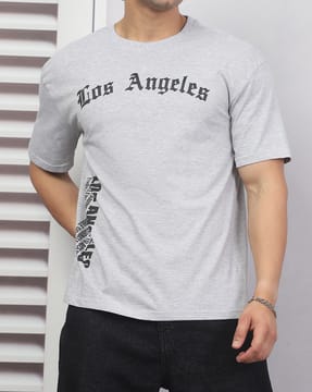Shein Shein Men Short Sleeve Typographic Chest Print Crew Tshirt