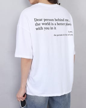 Shein Drop Shoulder Typographic Back Print Crew Tshirt-picture-28