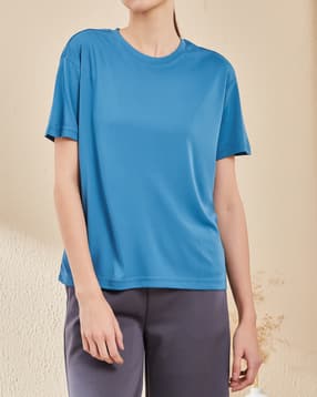 Shein Medium Length Short Sleeve Crew Tshirt-picture-21