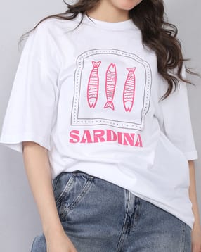 Shein Drop Shoulder Graphic Chest Print Long Crew Tshirt-picture-28