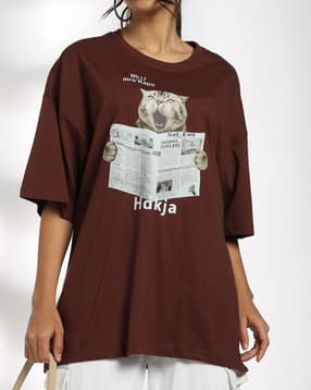 Shein Drop Shoulder Graphic Chest Print Crew Tshirt-picture-28