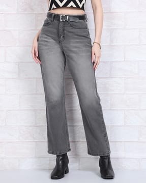 Shein Shein Women Full Length Fly With Button Closure Mid Wash Jeans