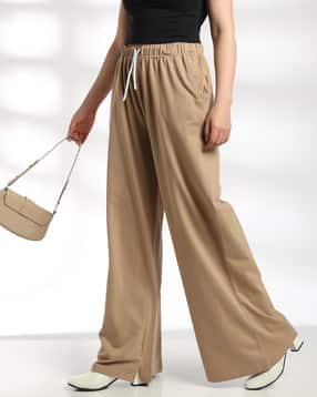 Shein Elasticated Drawstring Waist Wide Track Pants-image-45