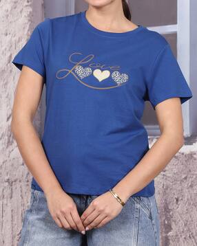 Shein Short Sleeve Typographic Chest Print Crew Tshirt-picture-52