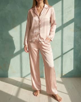 Shein Lapel Collar Full Sleeve Shirt & Pyjama Set-picture-41