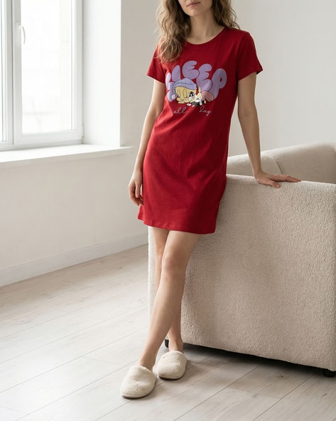 Buy Red Nightshirts&Nighties for Women by Shein Online | sheinindia.in
