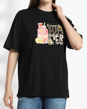 Shein Drop Shoulder Typographic Chest Print Crew Tshirt-picture-18