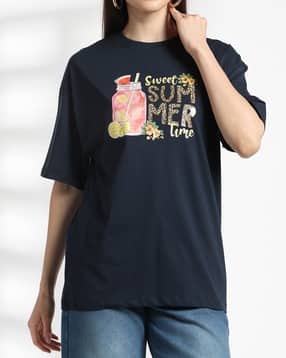 Shein Drop Shoulder Typographic Chest Print Crew Tshirt-picture-15