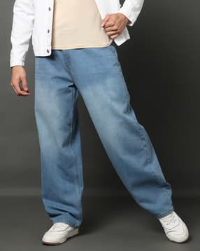 Shein Full Length Fly With Button Closure Mid Wash Jeans-picture-14