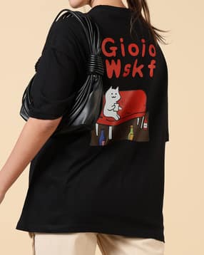 Shein Drop Shoulder Graphic Back Print Crew Tshirt-picture-31