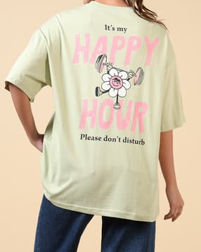 Shein Drop Shoulder Typographic Back Print Crew Tshirt-picture-19