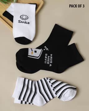 Shein Women Pair Of 3 Graphic Print Everyday Socks-picture-42