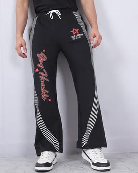 Shein Contrast Stripes Typographic Print Track Pant-picture-14