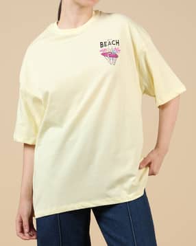 Shein Drop Shoulder Graphic Back Print Crew Tshirt-picture-24