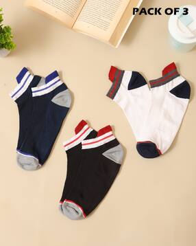 Shein Men Combo of 3 Colour Blocked Everyday Socks-image-37