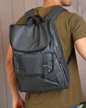 Shein Men Zipped Front Strap Buckle Laptop Backpack-image-29