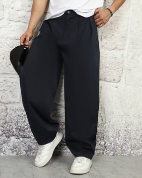 Shein Full Length Fly With Button Closure Pleated Pant-picture-19