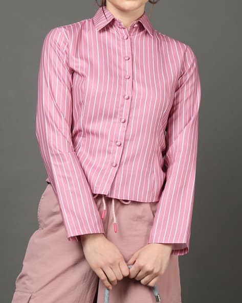 Product image of
                        Shein Shein Spread Collar Full Sleeve Striped
                        Shirt