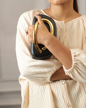 Shein Women Metal Accent Detail Clutch with Chain Strap-picture-51