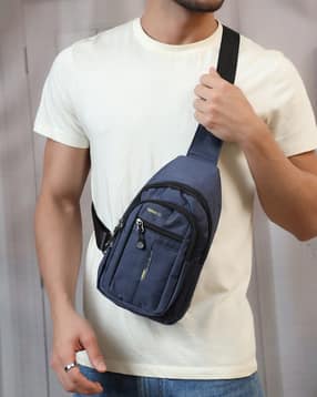 Shein Men Zipped Typographic Print Crossbody Chest Bag-picture-18
