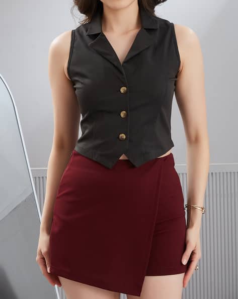 Product image of
                        Shein Shein Lapel Collar Sleeveless Panelled
                        Waistcoat Top