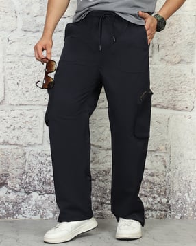 Shein Panelled Elasticated Drawstring Waist Cargo Pant-picture-23