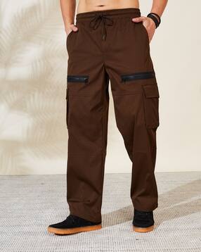 Buy Dark Brown Trousers & Pants for Men by Shein Online