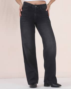 Shein Full Length Fly With Button Closure Mid Wash Jeans-picture-33