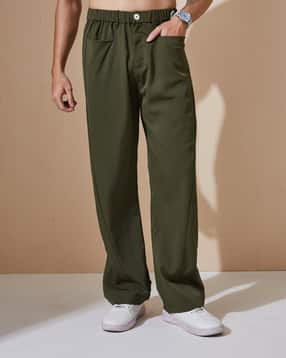Shein Full Length Elasticated Waist Mock Button Pants-picture-51