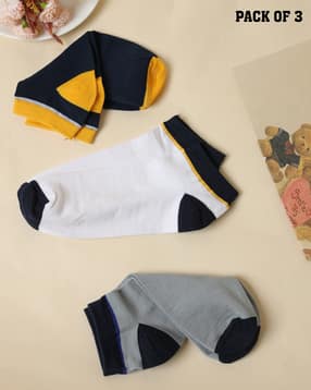Shein Combo of 3 Contrast Trim Everyday Ankle Socks-picture-24