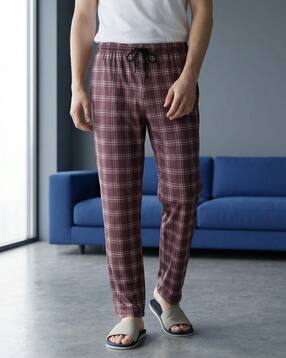 Shein Elasticated Drawstring Waist Checked Pyjama-picture-13