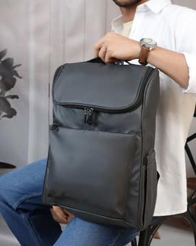Shein Men Zipped Laptop Backpack With Bottle Holder-image-28