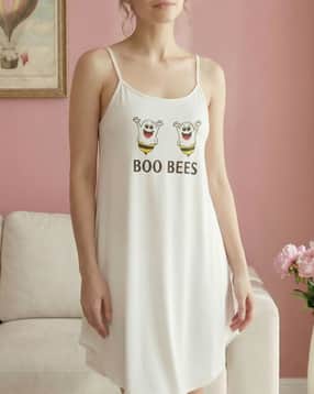 Shein Adjustable Spaghetti Strap Graphic Print Chemise-picture-13
