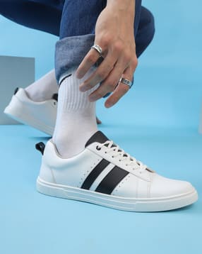Shein Men Contrast Panelled Low Top Lace-Up Sneakers-picture-11