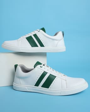 Shein Men's Contrast Panelled Low Top Lace-Up Sneakers-picture-41