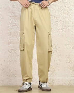 Shein Ankle Length Elasticated Drawstring Waist Cargo Pant-picture-31